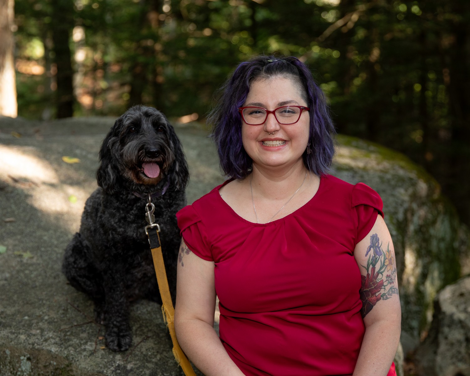 Marie Bates, BSc, BVMS & her naughty dog, Anara - Pawsome Vet Care - Enfield Connecticut