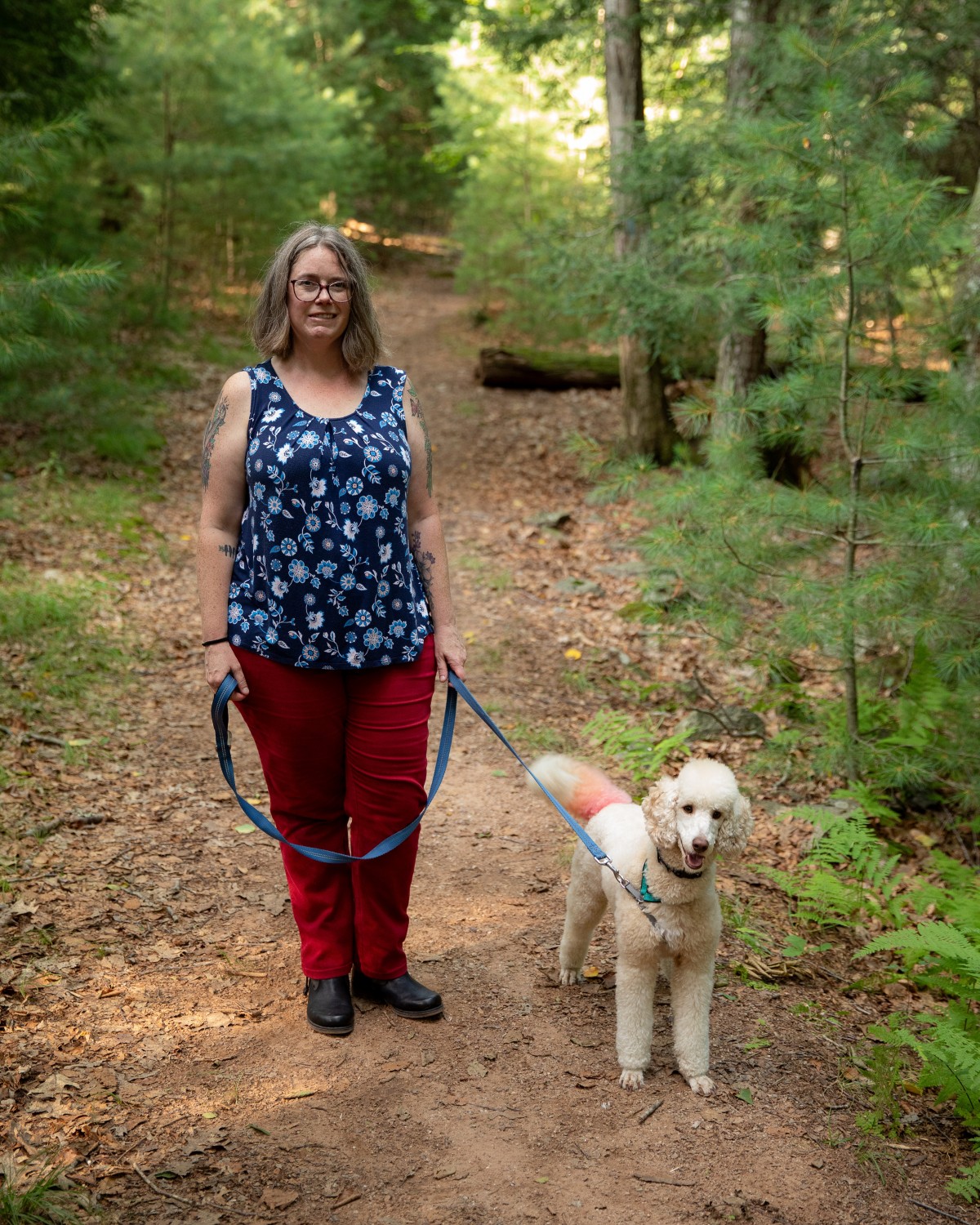 Sara Dupre, DVM with Sonny her poodle - Pawsome Vet Care - Enfield Connecticut